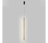 Klobvtt moderna lampada a sospensione a LED lampada a sospensione a striscia lineare lampadario minimalista illuminazione a soffitto per interni, lampade a sospensione in metallo nero per soggiorno ca