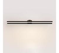 Klobvtt Plafoniera dimmerabile Lampadario lineare Lampada da soffitto Minimalista a Semi-Incasso Lampadari a Linea Geometrica per Sala da Pranzo Soggiorno Cucina Corridoio con Telecomando