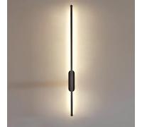 Klobvtt Sconce da parete minimalista nera Lampada da parete a LED a tubo lungo Applique lineari Apparecchio di illuminazione a parete Lampade da parete per soggiorno Lampade da parete per camera da le
