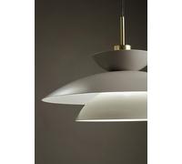 KLOE' LAMPADARIO A SOSPENSIONE 3 BASI E ROSONE TORTORA MONTATURA OTTONE ATACCO E27