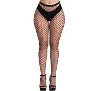 KLONKEE Calze a rete nere Donna, Sexy Elastica Nero vita alta Collant a rete da Donna