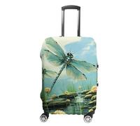 KLOPH Copertura per bagagli da viaggio, con libellule in volo, elastica, lavabile, antigraffio, in spandex, adatta per bagagli da 45,7 a 81,7 cm, Stile:, L