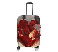 KLOPH Copertura per bagagli da viaggio, protezione per valigia, a forma di cuore, elastica, lavabile, antigraffio, in spandex, adatta per bagagli da 45 a 81 cm, Stile-1, L