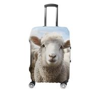 KLOPH Copertura per bagagli da viaggio, protezione per valigia, carina, agnello, elastica, lavabile, antigraffio, in spandex, adatta per bagagli da 45 a 81 cm, Stile-1, L