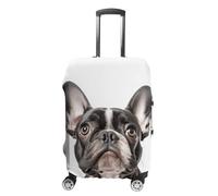 KLOPH Copertura per bagagli da viaggio, protezione per valigia, con bulldog francese, elastica, lavabile, antigraffio, in spandex, adatta per bagagli da 45,7 a 81,7 cm, Stile-2, XL
