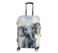 KLOPH Copertura per bagagli da viaggio, protezione per valigia, con elefante carino che gioca con bolle, elastica, lavabile, antigraffio, in spandex, adatta per bagagli da 45,7 a 81,7 cm, Stile 4, M