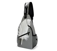 KLOPH Copertura per bagagli da viaggio, protezione per valigia, con immagine di piume bianche, elastica, lavabile, antigraffio, in spandex, adatta per bagagli da 45,7 a 81,7 cm, stile 3, 38 x 20 cm