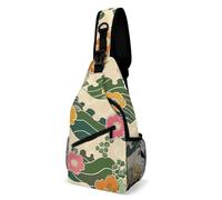 KLOPH Copertura per bagagli da viaggio, protezione per valigia, con onde e fiori, elastica, lavabile, antigraffio, in spandex, adatta per bagagli da 18 a 32 pollici, stile 3, 38 x 20 cm