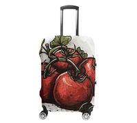 KLOPH Copertura per bagagli da viaggio, protezione per valigia, con pomodori sulla vite, elastica, lavabile, antigraffio, in spandex, adatta per bagagli da 45 a 81 cm, Stile-1, M