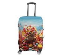 KLOPH Copertura per bagagli da viaggio, protezione per valigia, con poster di caramelle, elastica, lavabile, antigraffio, in spandex, adatta per bagagli da 45 a 81 cm, Stile-2, M