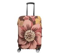 KLOPH Copertura per bagagli da viaggio, protezione per valigia, motivo floreale, elastica, lavabile, antigraffio, in spandex, adatta per bagagli da 45 a 81 cm, Stile-1, L