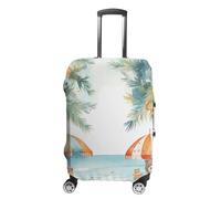 KLOPH Copertura per bagagli da viaggio, protezione per valigia, ombrello da spiaggia e orso, elastica, lavabile, antigraffio, in spandex, adatta per bagagli da 45 a 81 cm, Stile-1, L