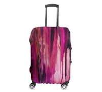 KLOPH Copertura per bagagli da viaggio Protezione per valigie a righe pesca e viola elastica lavabile copertura per valigie antigraffio in spandex copre per bagagli da 45-81 cm, Stile-1, L