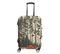 KLOPH Copertura per bagagli da viaggio, protezione per valigie, alberi e camion rosso, elastica, lavabile, antigraffio, in spandex, adatta per bagagli da 45 a 81 cm, Stile-1, L