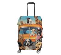 KLOPH Copertura per bagagli da viaggio Protezione per valigie con cani Giorni d'estate Elastico Lavabile Copertura per valigia Anti-graffio Spandex Copertura per bagagli Adatto per bagagli da 45-81 cm