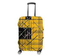 KLOPH Copertura per bagagli da viaggio Protezione per valigie con linee nere, elastica, lavabile, antigraffio, in spandex, adatta per bagagli da 45,7 a 81,7 cm, Stile-1, L