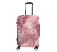 KLOPH Copertura per bagagli da viaggio Protezione per valigie con texture in pelliccia rossa, elastica, lavabile, antigraffio, in spandex, adatta per bagagli da 45-81 cm, Stile-1, L