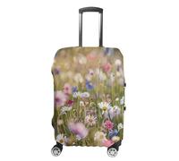 KLOPH Copertura per bagagli da viaggio Protezione per valigie Fiori nel Campo Elastico Lavabile Copertura per Valigie Anti-graffio Spandex Copertura per Bagagli Adatto per Bagagli da 45-81 cm, Stile-1
