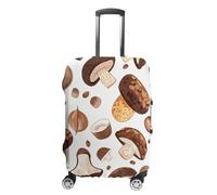 KLOPH Copertura per bagagli da viaggio, protezione per valigie, funghi e nocciole, elastica, lavabile, antigraffio, in spandex, adatta per bagagli da 45,7 a 81,7 cm, Stile-1, XL