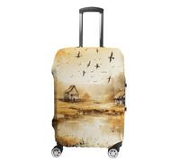 KLOPH Copertura per bagagli da viaggio Protezione per valigie Tono Oro Pittura Elastica Lavabile Copertura per Valigia Anti-graffio Spandex Copertura per Bagagli Adatto per Bagagli da 45-81 cm, Stile