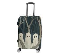 KLOPH Copertura per bagagli da viaggio Protezione per valigie Tre fantasmi bianchi Elastico Lavabile Copertura per valigie antigraffio Spandex Copertura per bagagli Adatto per bagagli da 45-81 cm