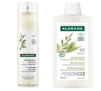 KLORANE Shampoo al Latte di Avena BIO Extra delicato + Shampoo Secco E