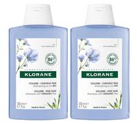 Klorane Shampoo al Lino BIO 200ml - Volume per capelli sottili 2x200 m