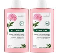 KLORANE Shampoo alla Peonia BIO 2x400 ml Shampoo