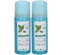KLORANE Shampoo Secco alla Menta Acquatica BIO 2x50 ml Shampoo