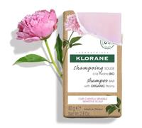 Klorane Peonia BIO - Shampoo Solido per Cuoio Capelluto Sensibile, 80g