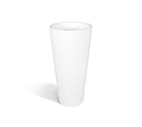 Kloris Portavaso circolare MODERNO mod.GOTICO 90 LISCIO polietilene col.BIANCO diametro esterno cm 45 altezza cm 90 profondità vano pianta cm 30