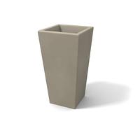 Kloris Portavaso moderno alto quadrato interni ed esterni mod. EGIZIO cm 41X41 h 90 cm Grigio Tortora profondità 30 cm