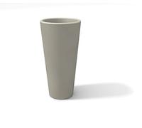 Kloris Portavaso Tondo Circolare MOD.Gotico 90 Liscio polietilene Grigio Tortora Diametro Esterno cm 45 Altezza cm 90 profondità vano pianta cm 30