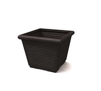 Kloris Vaso Fioriera QUADRATO millerighe resina da esterno cm 48x48 altezza cm 40 colore grafite 48 Litri Alta qualità Made in Italy