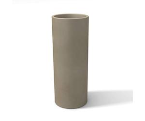 Kloris Vaso moderno in resina tondo H 90 Ø 35 Tortora modello Barocco