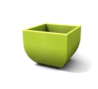 Kloris Vaso Moderno Quadrato MEDITERRANEO Liscio cm 50x50 Altezza cm 42 Colore Verde. Made in Italy