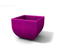 Kloris Vaso Moderno Quadrato MEDITERRANEO Liscio cm 50x50 Altezza cm 42. Colore Viola. Made in Italy