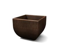 Kloris Vaso Moderno Quadrato MEDITERRANEO Rustico cm 35x35 Altezza cm 31. Colore Bronzo. Made in Italy