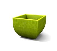 Kloris Vaso Moderno Quadrato MEDITERRANEO Rustico cm 50x50 Altezza cm 42. Colore Verde. Made in Italy