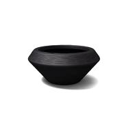 Kloris Vaso per Piante Ciotola da Giardino polietilene Diametro 50 cm Altezza 15 cm. Colore Grafite rigatura in Rilievo. Alta qualità Made in Italy