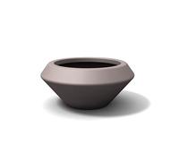 Kloris Vaso per Piante Ciotola da Giardino polietilene Diametro 60 cm Altezza 27 cm. Colore Grigio Tortora. Alta qualità Made in Italy