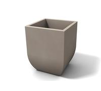 Kloris Vaso per Piante Quadrato fioriera per Interni ed Esterni MOD. SALENTINO 30 polietilene Liscio Grigio Tortora Dimensioni Esterne cm 29x29 Altezza cm 43,5. Alta qualità Made in Italy.