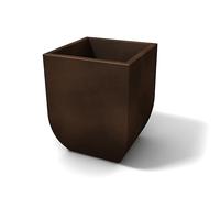 Kloris Vaso per Piante Quadrato fioriera per Interni ed Esterni MOD. SALENTINO 30 polietilene Liscio Marrone Dimensioni Esterne cm 29x29 Altezza cm 43,5. Alta qualità Made in Italy.