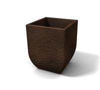 Kloris Vaso per Piante Quadrato Fioriera per Interni ed Esterni MOD. SALENTINO 45 polietilene Rigato Marrone Dimensioni Esterne cm 43,5x43,5 Altezza cm 57,5. Alta qualità Made in italy.