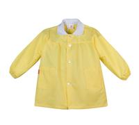KLOTTZ -903B-Babi Scuola Plaid Collo Bianco e piccolo pulsante. Vestaglia da scuola, asilo o artigianato con tasche e maniglia per appendiabiti. Prodotto in Spagna. Non fa pelucchi. Taglia 2. Giallo