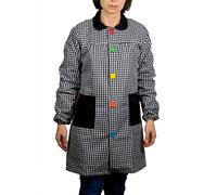 KLOTTZ - BABI INSEGNANTE QUADRI CAMICIA SCUOLA UNISEX donna, Nero , L/XL