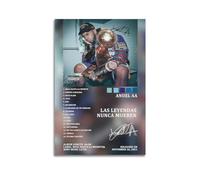 klouds Anuel AA Album Las Leyendas Nunca Mueren Tracklist Poster decorativo su tela per camera da letto, soggiorno, decorazione artistica moderna (20 x 30 cm) senza cornice