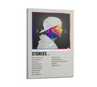 klouds Avicii, poster decorativo su tela con storie di album, decorazione artistica per camera da letto, soggiorno, poster estetico moderno, 20 x 30 cm, con cornice