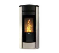 KLOVER - Termostufa Pellet Idro Riscaldamento WiFi A++ STYLE 220 Kw.27,1 Avorio