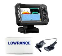 Klovoo Kit Ecoscandaglio con Lowrance Eagle 5, Fishfinder GPS 5" IPS + Cover Parasole Inclusa, Con Trasduttore HDI 50-200